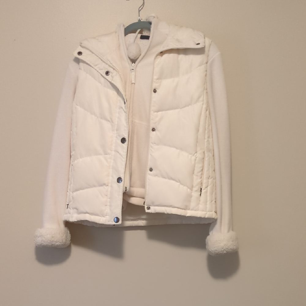 Kenneth Cole Reaction White Puffer Jacket